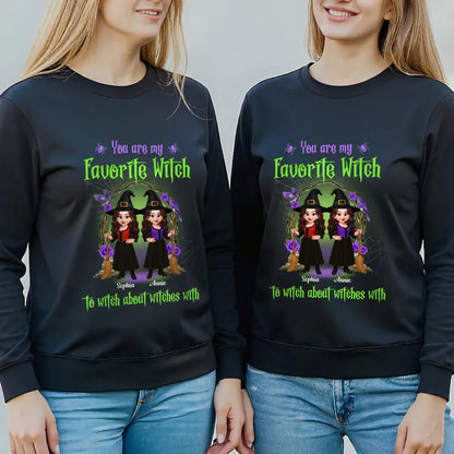 Halloween Witch Besties Witch About Witches Matching Personalized Sweatshirt