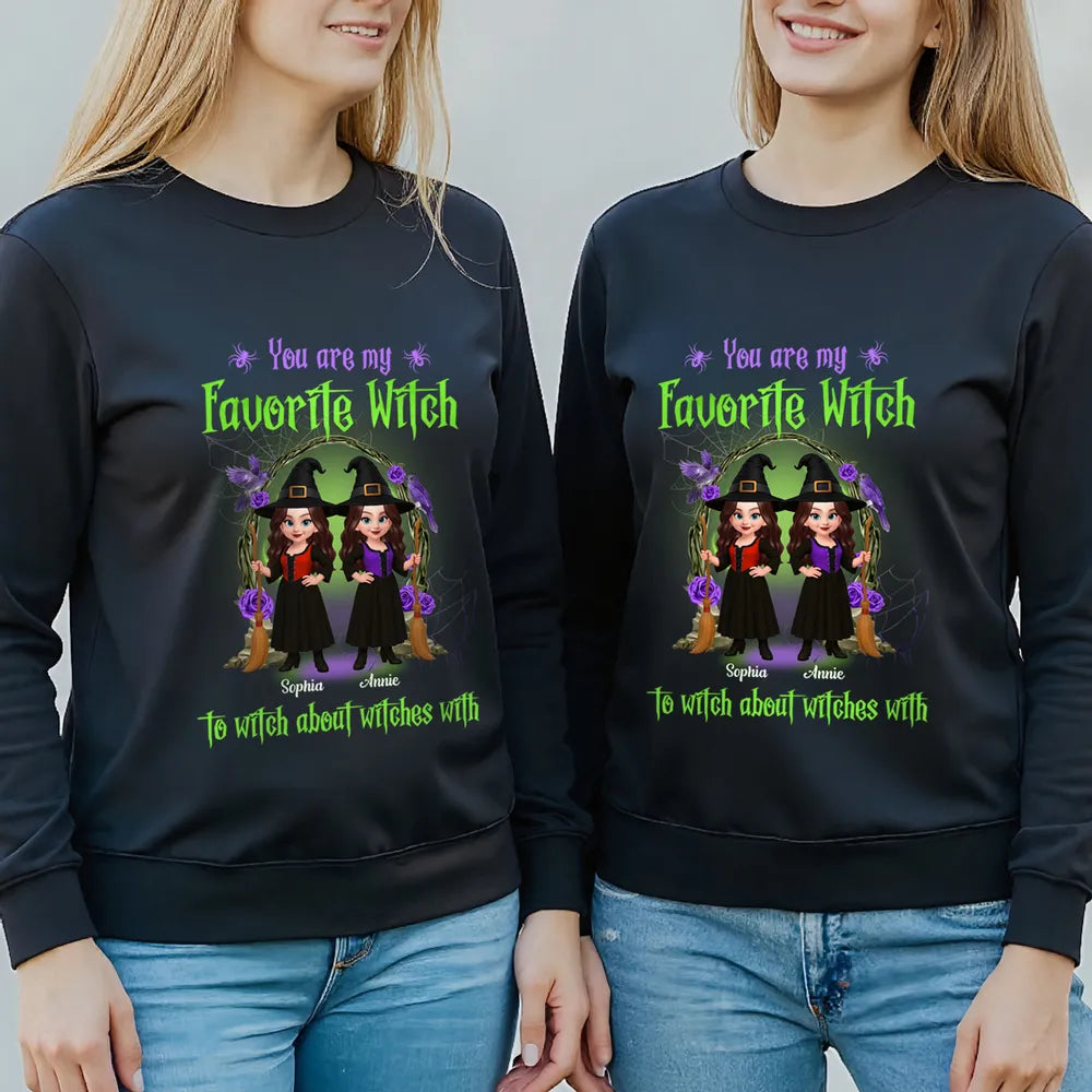 Halloween Witch Besties Witch About Witches Matching Personalized Sweatshirt