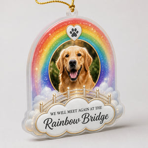 Rainbow Bridge Pet Memorial Photo Ornament - Personalized Shape Ornament 3c705a09-c3e5-4011-8f42-b818def22e2e.jpg