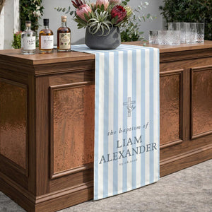 Custom Baptism Table Runner, Blue Stripe Christening Table Runner, Personalized Event Decor 3c7882ff-8292-46c9-aacc-1cc21920e43d-3.jpg