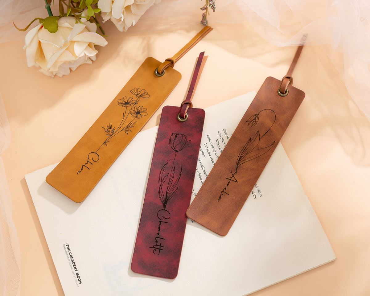 Custom Leather Bookmarks, Gifts for Readers, Bridesmaid Gift, Wedding Gift, Bachelorette Favors, Gift for Mom 3c832696-8a89-4489-b729-932a3a7a3d87-3.jpg