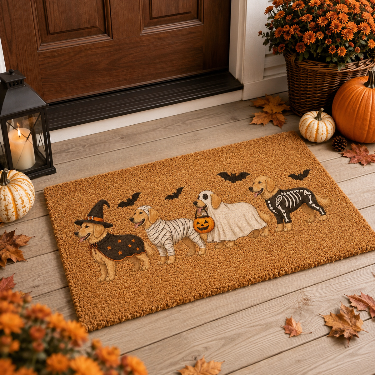 Halloween Golden Dog Doormat, Golden Dog Coir Welcome Mat, Fall Front Porch Decor, Funny Fall Porch Decor, Dog Lover Gift 3c96fbeb-4632-4f8c-a4f1-621860eec179-23d1607e-b452-43cd-80dc-e301d3d0e0a9.png