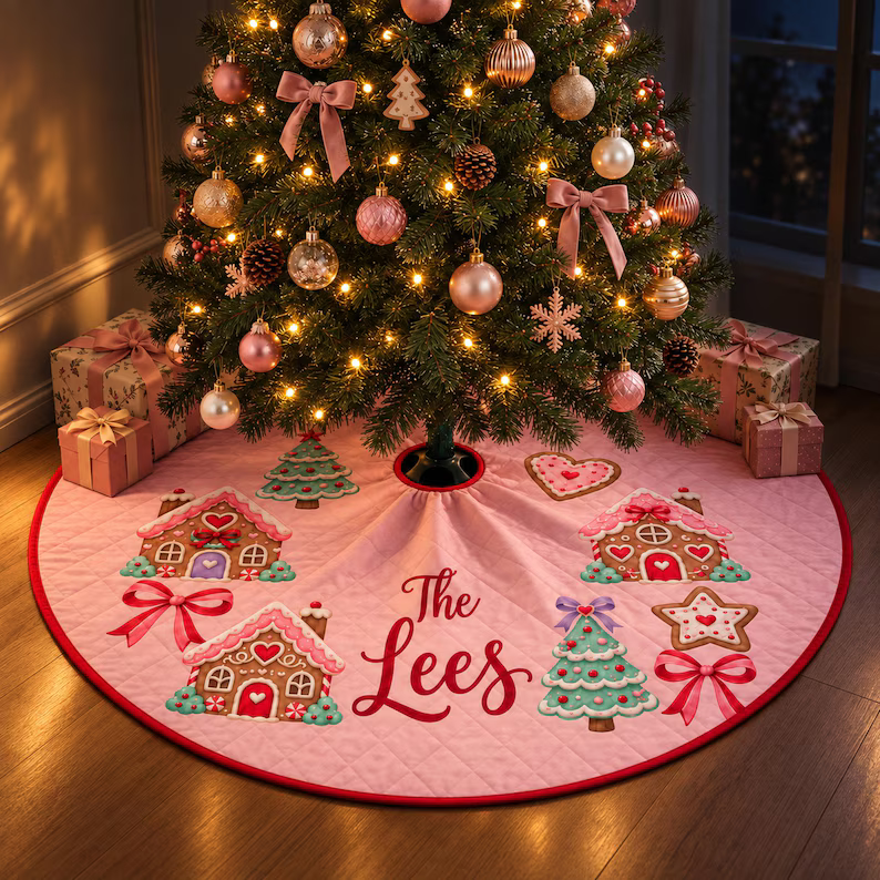 Custom Christmas Pinky Tree Skirt With Your Family Name, Gift For Family 3ca6f0d9-4721-4374-910d-42976b25b1b9-y9.png