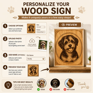 Custom Pet Photo → Wood-Engraved Style Portrait Sign - Personalized Wood Sign 3cb68d8e-955d-4481-8c00-dee944910cc9.jpg