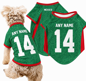 Pet Dog Soccer Jersey Mexico Style  Puppy Sports Costume Football Sportswear Pets Clothes