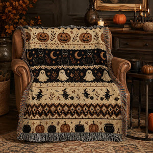 Ghost Cat Halloween Woven Blanket, Black Cat Spooky Fall Home Decor, Cozy Autumn Couch Throw, Halloween Decor 3cf63ea8-bd6b-48a6-afa1-a904a295e4cd-rtry-2-.jpg
