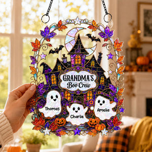 Grandma's Boo Crew Haunted House - Personalized Acrylic Window Hanging - Halloween Decoration For Grandma 3cfb3715-9a5a-4275-8104-61991990fa32-banner-3.jpg