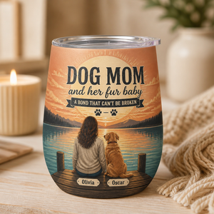 Dog Mom & Fur Baby — Custom Portrait Wine Tumbler - Personalized Wine Tumbler 3cfb5e76-fb2e-4df9-842d-b062f24bd102.png