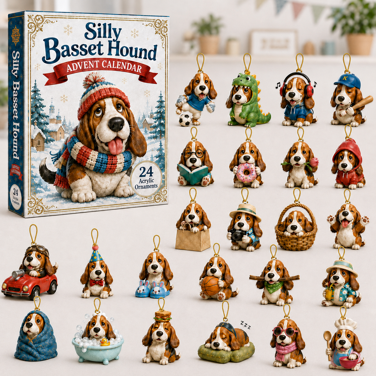 Silly Basset Hound Advent Calendar 2026 - 24-Day Festive Countdown, Acrylic Charms Blind Box - Gift For Basset Hound Lovers 3d074b76-19fe-4c36-8d7a-a24d28f90109-box-charms-basset-hound.png
