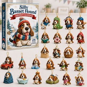 Silly Basset Hound Advent Calendar 2026 - 24-Day Festive Countdown, Acrylic Charms Blind Box - Gift For Basset Hound Lovers 3d074b76-19fe-4c36-8d7a-a24d28f90109-box-charms-basset-hound.png