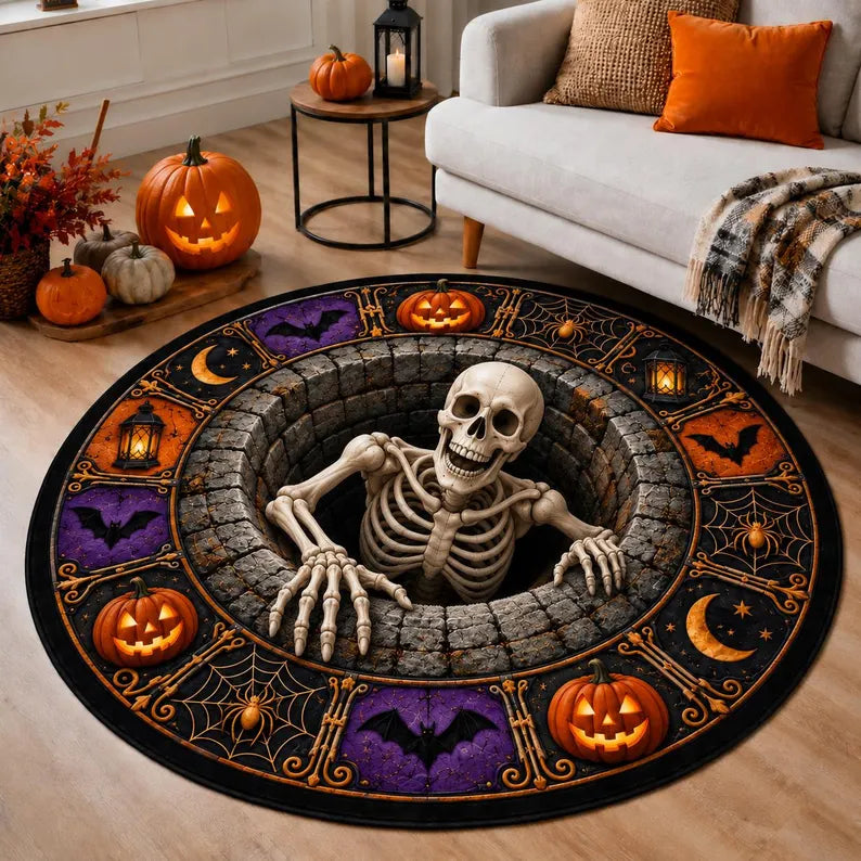 Halloween Pumpkin 3D Illusion Rug, Spooky Vortex Floor Decor, Gothic Home Accent, Scary Bottomless Pit Home Decor, Halloween Party Rug 3d0b128c-b047-4690-9811-7c0ccf0cd645-khj-11-.webp