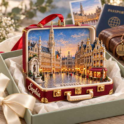 Personalized 3D Brussels Grand-Place Suitcase Christmas Ornament – Belgium Travel Souvenir & Gift for Brussels Lovers 3d207c40-05b5-467d-8079-f0588f205cb3-Brussels-Grand-Place-suitcase-ornament-3.png