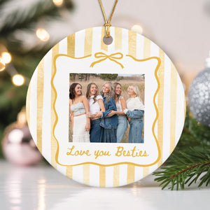 Personalized Photo Ornament, Friend Gift, Striped Friendship Keepsake 3d363c84-f6d5-49d9-9e4d-12876536d0b8-5.jpg