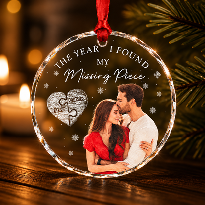 The Year I Found My Missing Piece - Personalized Crystal Ornament 3d376bc7-c7a1-4a7a-a867-e67eb9aced34-3.png