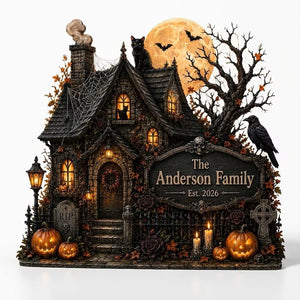 Personalized Haunted House Wooden Block, Custom Family Halloween Decor, Spooky House Table Decor, Gothic Halloween Keepsake, Halloween Gift 3d6013e7-de80-4236-88d4-2353a8661cc3-hhjk.jpg