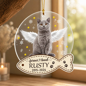 Forever Loved Pet Memorial Photo Ornament - Personalized Transparent Acrylic Ornament 3d90d09c-d808-4fa0-92c1-efbf277ffa69.jpg