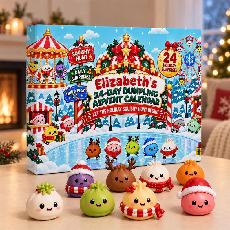 Personalized Name Dumpling Squishy Advent Calendar, 24 Days Squishy Hunt Countdown, Squishy Fidget Toys, Kids Christmas Gift 3da3fa82-0183-432e-958f-25fb81b56282-fghrtf-1-.webp