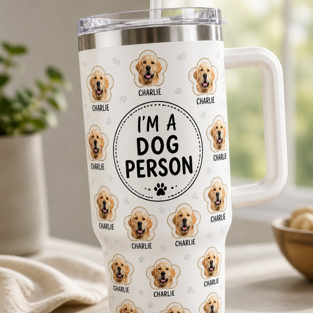I'm A Dog Person Pet Photo Pattern 40oz Tumbler - Personalized 40 oz Stainless Steel Tumbler 3dbd53d9-7ecc-4573-a77f-9b5313c39543.jpg