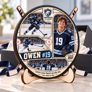 Personalized Ice Hockey Photo Collage Plaque with Stand – Christmas Gift for Hockey Players, Senior Night & Graduation Keepsake 3dc5a661-05bd-4fde-86d6-4821b5d07186-Hockey-keepsake-plaque-gift-presentation-4.png