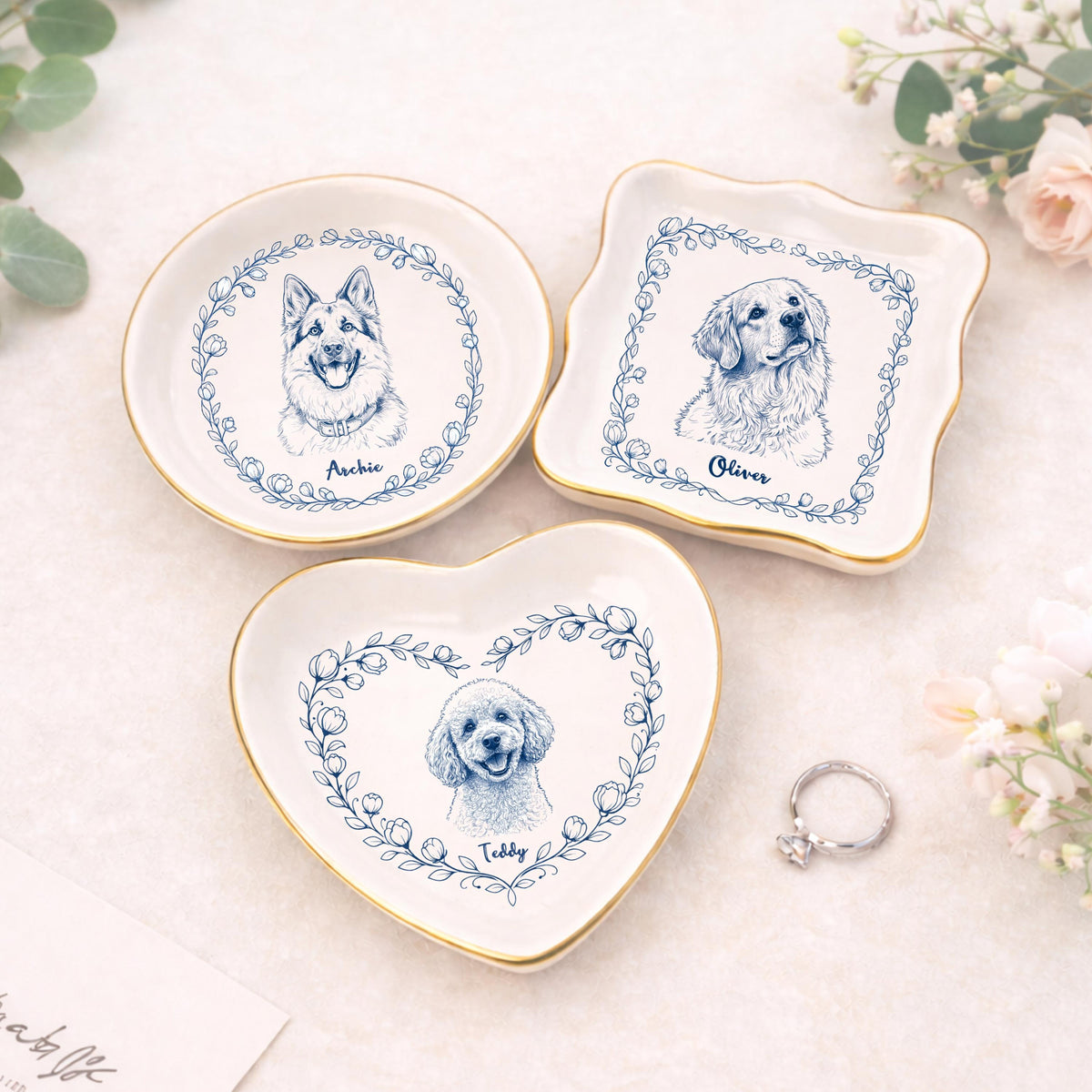 Personalized Pet Portrait Ring Dish l Custom Dog Cat Toile de Joy Trinket Tray 3dc9dbf2-94f9-41d2-8ff5-3af85cef4809-1.jpg
