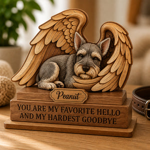 Custom Pet Memorial Winged Wood Plaque – Favorite Hello, Hardest Goodbye - Personalized Wooden custom shape Standing 2 layer (5mm) 3dcfdae3-4575-4c01-bbc2-48034b979a34.jpg