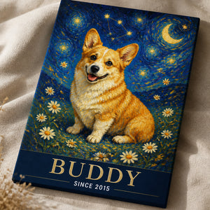 Starry Night Pet Portrait Canvas – Name & Since Year - Personalized Canvas 3de43dfe-42d7-4a00-ae74-5e7ec3133d03.jpg