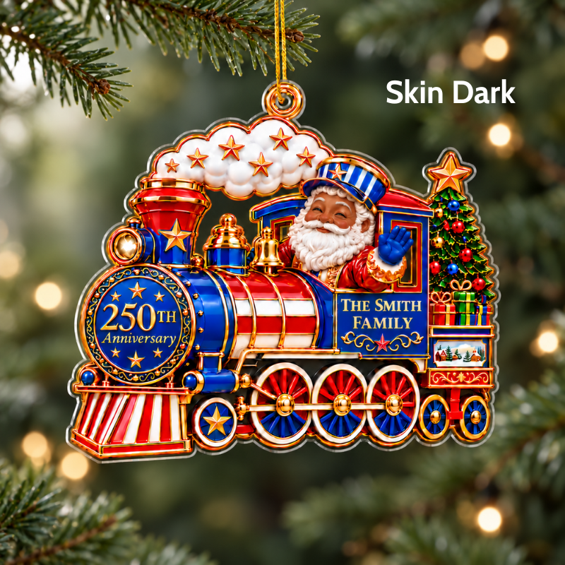 USA 250th Christmas Train Acrylic Ornament - Personalized Christmas Ornaments, Decor Gift 3de92dc4-b0b0-4069-b67a-f3dcc6b05385-4.png