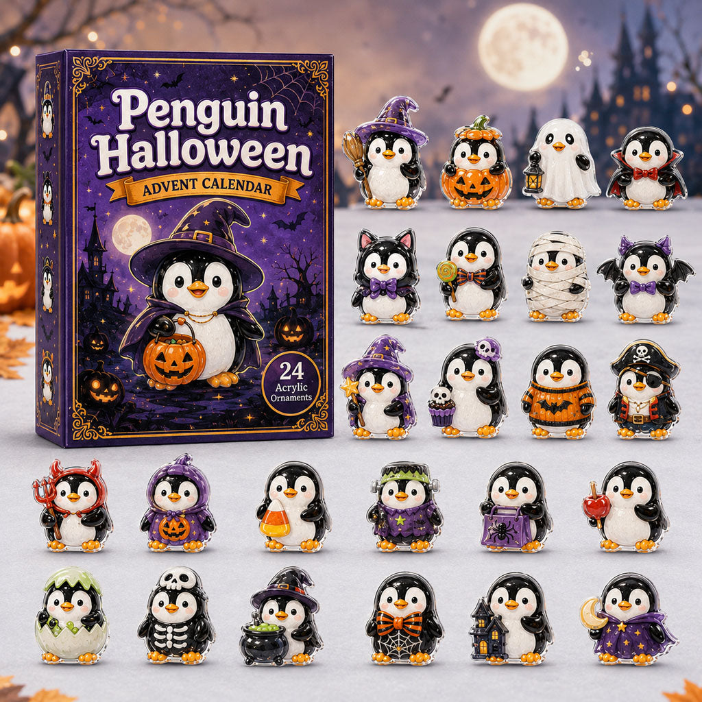 Penguin Halloween Advent Calendar 2026 - 24-Day Festive Countdown, Acrylic Charms Blind Box - Gift For Penguin Lovers 3df2177a-3638-4961-b0b9-291462c81861-penguin.jpg