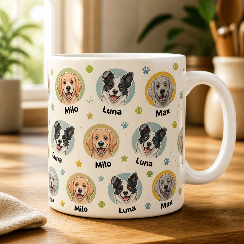 Custom Pet Portrait Pattern Mug — Upload 1–3 Pets with Names - Personalized Mug 3e13b475-5b0d-4c64-afca-c3ce627f443e.png