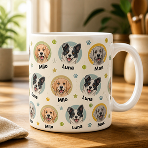 Custom Pet Portrait Pattern Mug — Upload 1–3 Pets with Names - Personalized Mug 3e13b475-5b0d-4c64-afca-c3ce627f443e.png