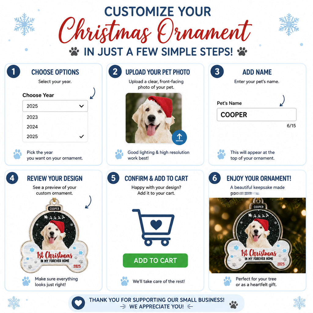Pet Photo Acrylic Ornament — 1st Christmas In My Forever Home (Name + Year) - Personalized Transparent Acrylic Ornament 3e290c91-205a-40a4-8295-7e4a2cb36756.jpg