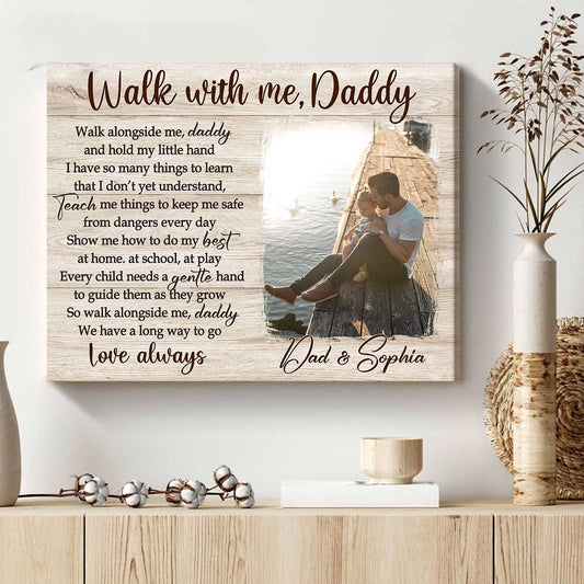 Personalized Stepped up Dad Happy Father s Day Canvas, Gifts For Step Dad On Fathers Day, Stepped Up Dad Gifts, Personalized Step Dad Gifts