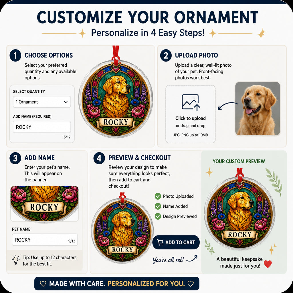 Stained-Glass Dog Floral Name Ornament – Transparent Acrylic - Personalized Transparent Acrylic Ornament 3e3ab071-a00c-4d17-99db-ad7520199a31.jpg