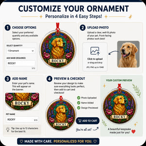 Stained-Glass Dog Floral Name Ornament – Transparent Acrylic - Personalized Transparent Acrylic Ornament 3e3ab071-a00c-4d17-99db-ad7520199a31.jpg