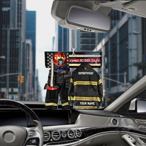 Armor Car Ornament Come Home Safe Personalized Car Ornament Gifts For Firefighter - Custom Car Ornament Gift For Fireman