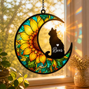 Custom Cat Name Stained-Glass Suncatcher – Moon & Irises - Personalized Suncatcher Ornament 3e73aac8-beae-4f84-b236-813b08042d3d.jpg