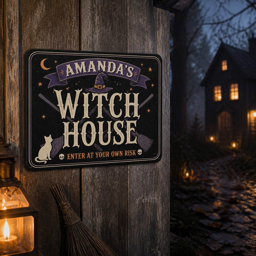 Personalized Witch House Metal Sign - Enter At Your Own Risk - Personalized Metal Sign 3e798cd1-f004-42b1-9511-43d496ad2517.jpg