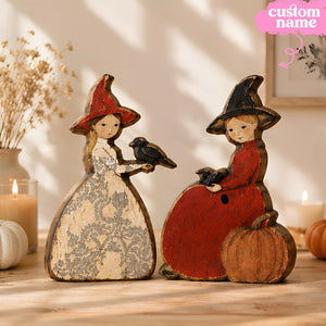 Charming Halloween Witch Wooden Block, Rustic Fall Decor, Spooky Cute Witch Figurine, Autumn Farmhouse Mantle Decoration 3e8647b5-495f-4b73-8e83-c2deb2419736-t-u-8-.webp