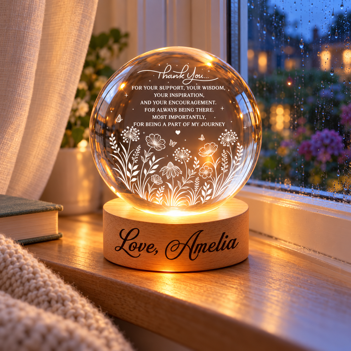 Personalized Thank You Crystal Ball Night Light, Gift for Coworker, Appreciation Gift, Teacher Gift, Employee Leaving Gift, Gifts for Mentor 3e8ee59d-a0c6-4703-87d8-68422bf60378-banner-1.png