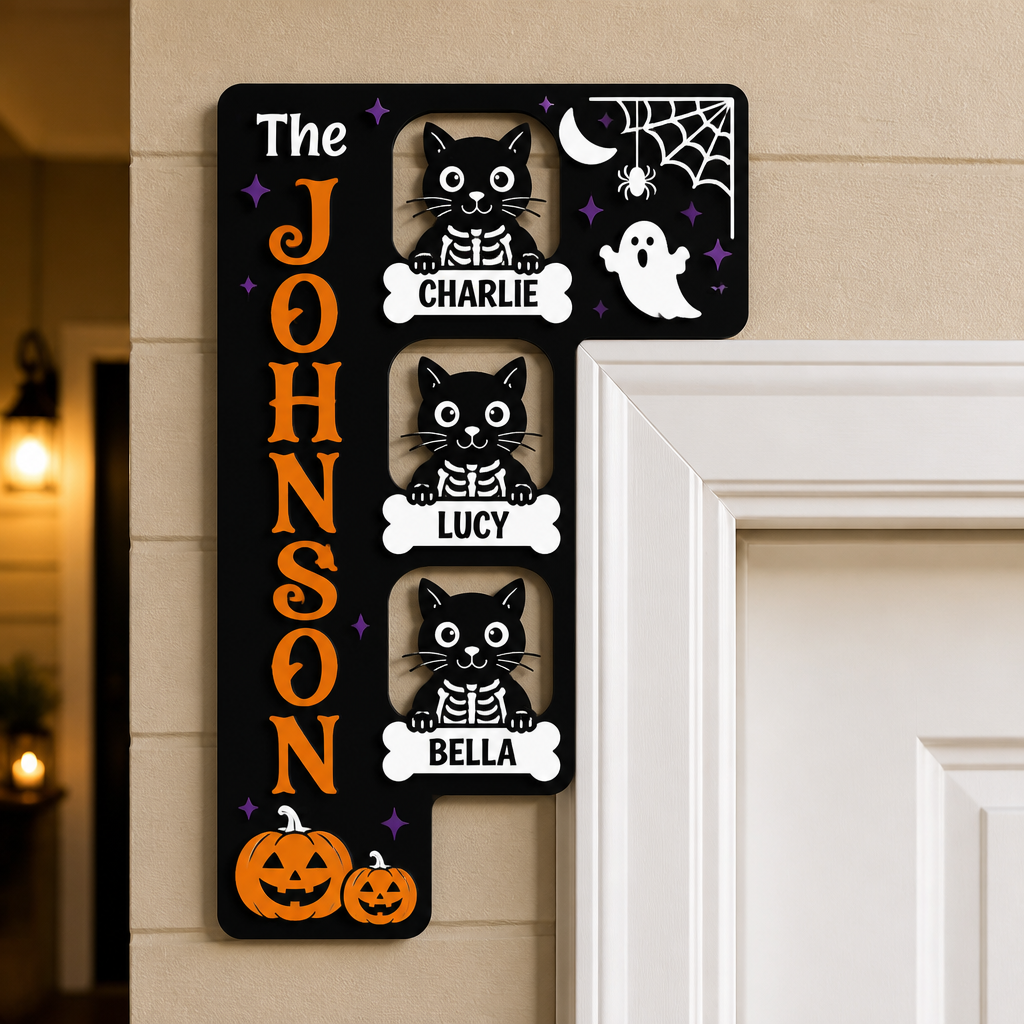 Halloween Skeleton Cats Corner Wood Acrylic Sign – Personalized Family & Pet Names - Personalized Wood Acrylic Sign 3e9f3bdd-fd54-4a1f-90de-ed8b3bf9b71d.png