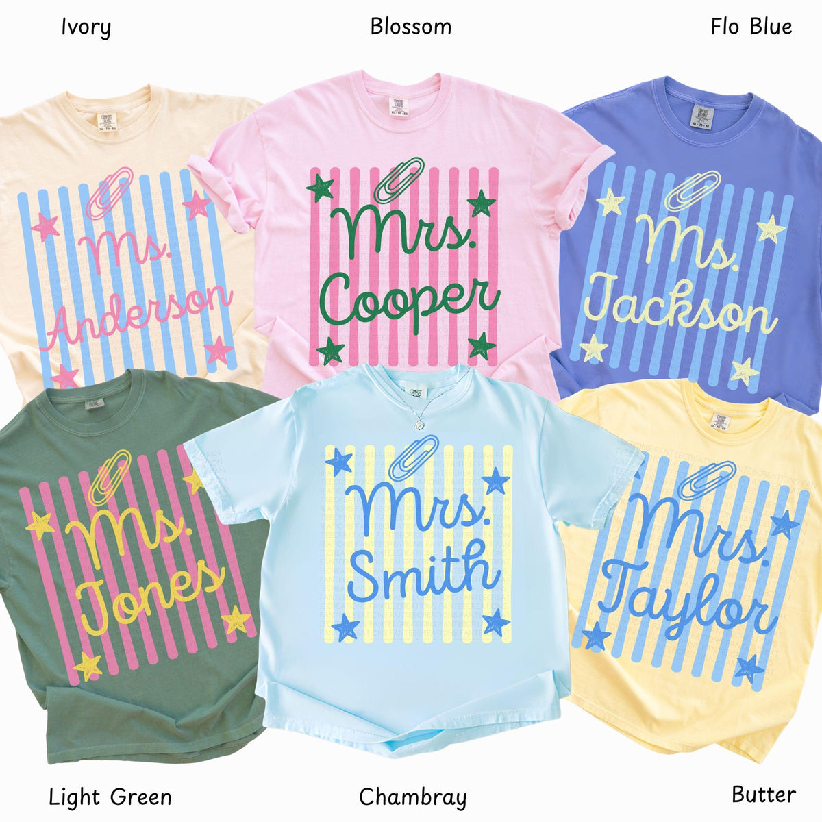 Custom Teacher Name Shirt, Personalized Teacher Shirt, Comfort Colors Teacher Tee, Back to School Shirt, Teacher Gift, Preppy Teacher Tee 3ed2f2ec-ef92-41ca-b055-e9956d61a509-banner-3.jpg