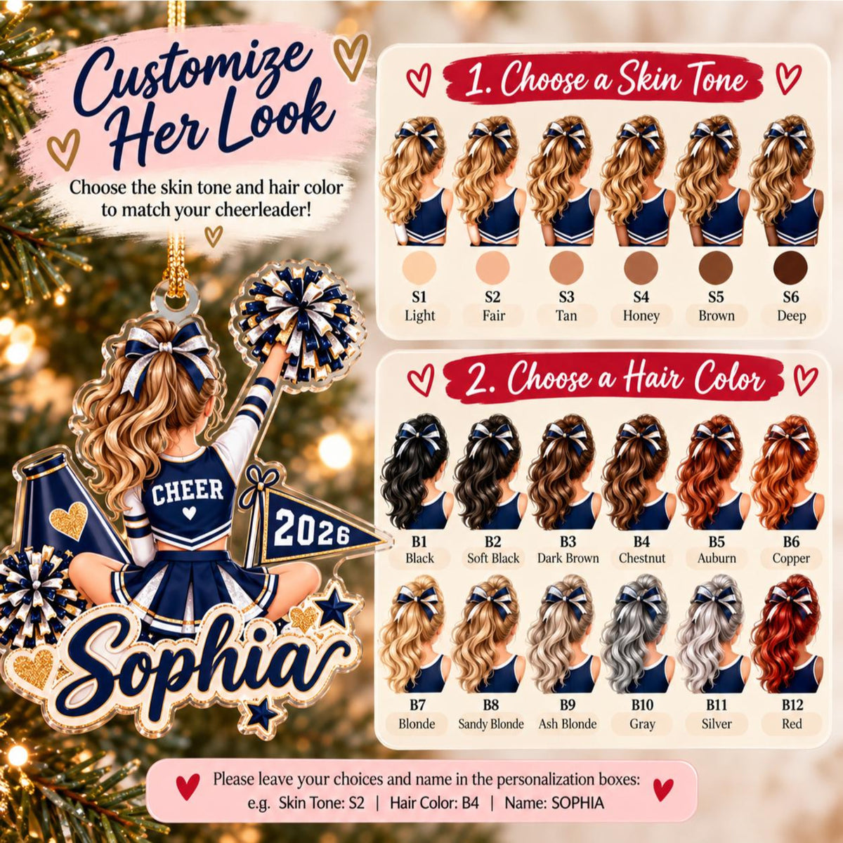 Personalized Cheerleader Ornament, Custom Cheer Uniform Christmas Ornament, Cheer Gifts for Girls, Cheerleading Senior Night Team Gift 2026 3ee0769a-d35e-4ff0-8f60-eb1447ca9a94-2.jpg