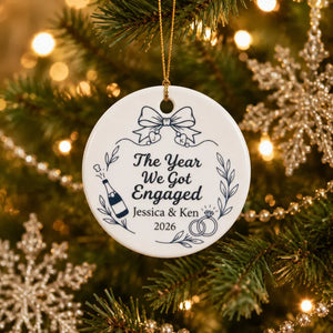 Personalized Engagement Ornament 2026, First Christmas Engaged Ceramic Keepsake, Custom Couple Ornament with Names and Year,Bride to Be Gift 3ee1c80e-8d41-492e-894a-ddde3c3e2067-hfg.webp