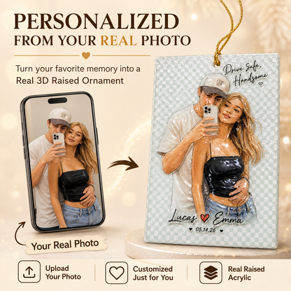 Personalized Photo Real 3D Raised Acrylic Car Ornament, Custom Couple Portrait Hanging Keepsake, Romantic Anniversary Gift For Couple 3ee304c8-6c76-4f76-8c28-50ceac40f642-banner-4.png