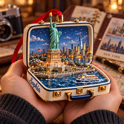 Personalized 3D Statue of Liberty Suitcase Christmas Ornament – New York USA Travel Souvenir & Gift for New York Lovers 3ef45b62-5021-4b93-b2b1-c4221576e768-Hands-Cradle-a-New-York-Keepsake-3.png