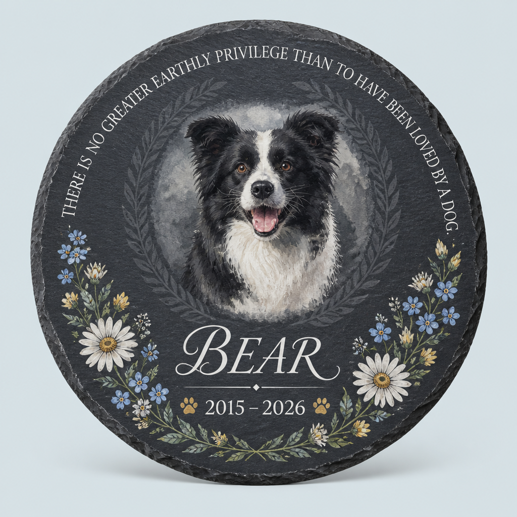 Loved By A Dog - Personalized Pet Memorial Stone (Photo, Name & Years) - Personalized Memorial Stone 3f453780-9d80-4a77-9f94-7d8f4e0264ae.png