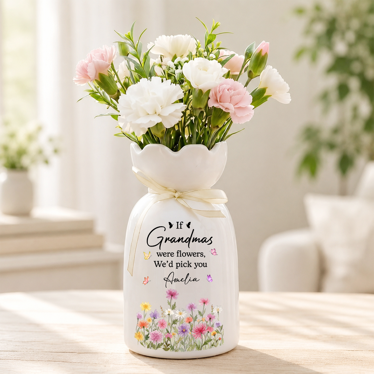 Grandma Heart - Personalized Custom Ribbon Tie Flower Vase 3f5e5638-a13b-4a43-84b3-aade0702377f-4.png