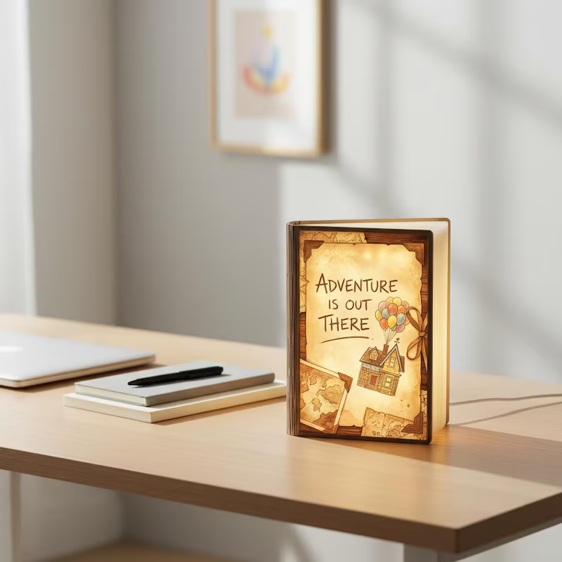 Up Movie Book Lamp, Adventure Is Out There Quote Light, Pixar Up House With Balloons Design, LED Foldable Book Light, Adventure Night Light, Gift For Kid 3f7da4d1-9a7d-4481-bcea-272e5fe18dd4-h6.png
