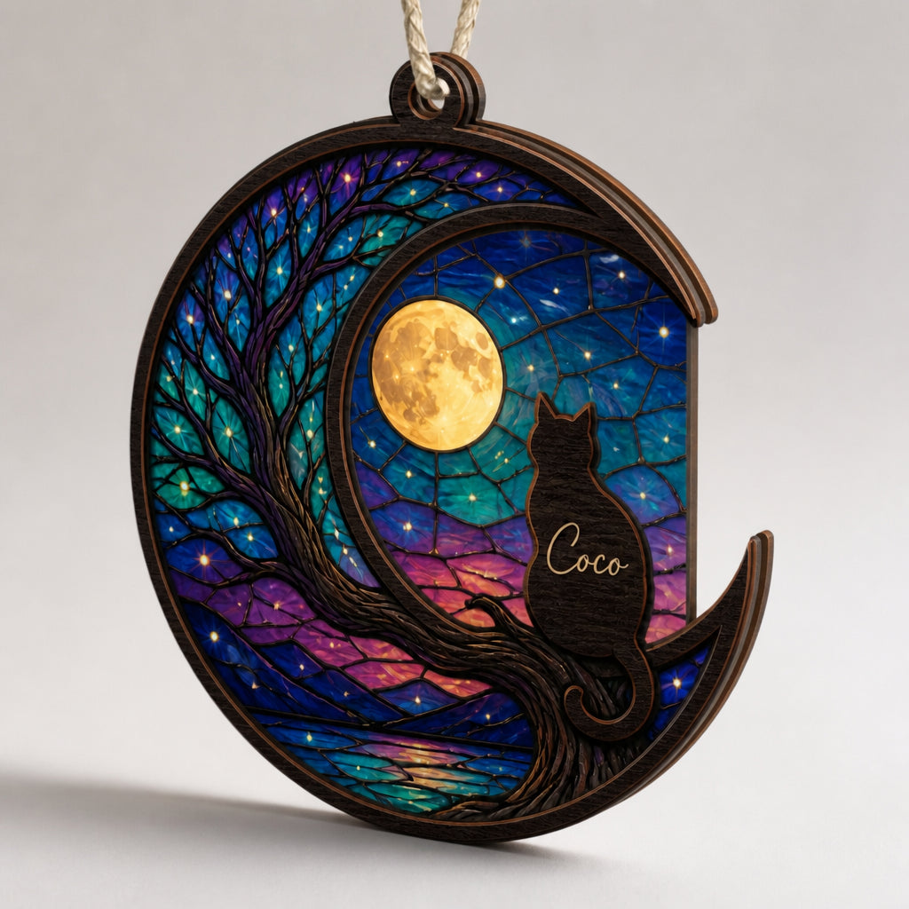 Personalized Stained-Glass Cat Ornament – Custom Pet Name - Personalized 3-Layered Wood Ornament 3f8a134e-f2af-4eb1-8dc1-7c3adc0b10ea.jpg