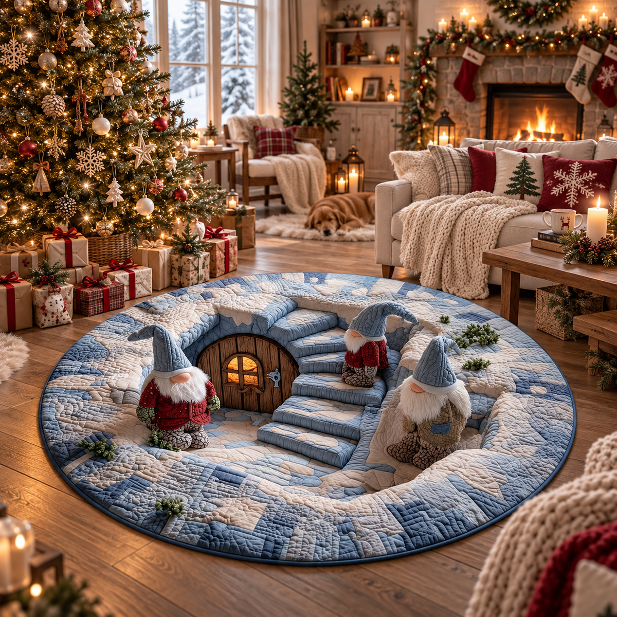 Christmas Gnome Quilted Carpet – Cozy Winter Village Round Rug, Nordic Holiday Floor Decor, Festive Christmas Home Carpet 3fa93a44-d426-4e6d-b5c6-e310898086b9-xa4.png